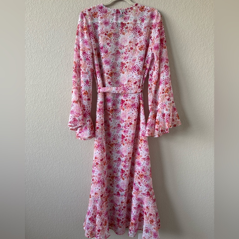America & Beyond sheer chiffon floral swim cover up - Picture 7 of 8